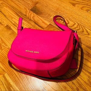 Michael Kors Fuchsia Logo Cross Body Bag